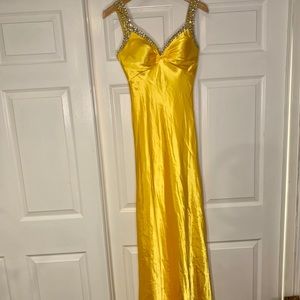 Floor Length Yellow Gown